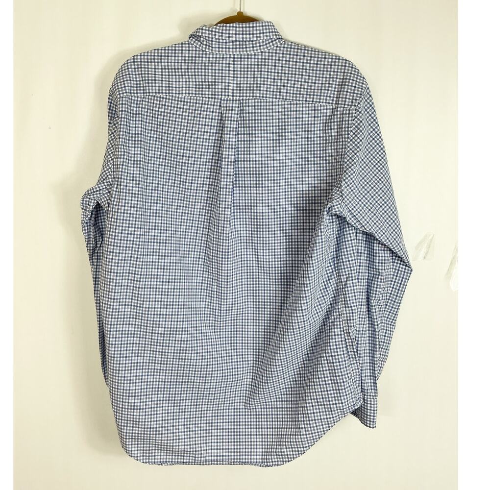 Ralph Lauren Mens Button Down Shirt Gingham Checkered Blue White Large - Picture 6 of 6